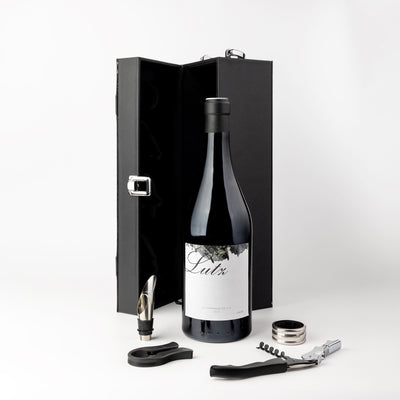 Personalisierbare Wein Geschenkbox "Vinum Prestige" inkl. Weinzubehör